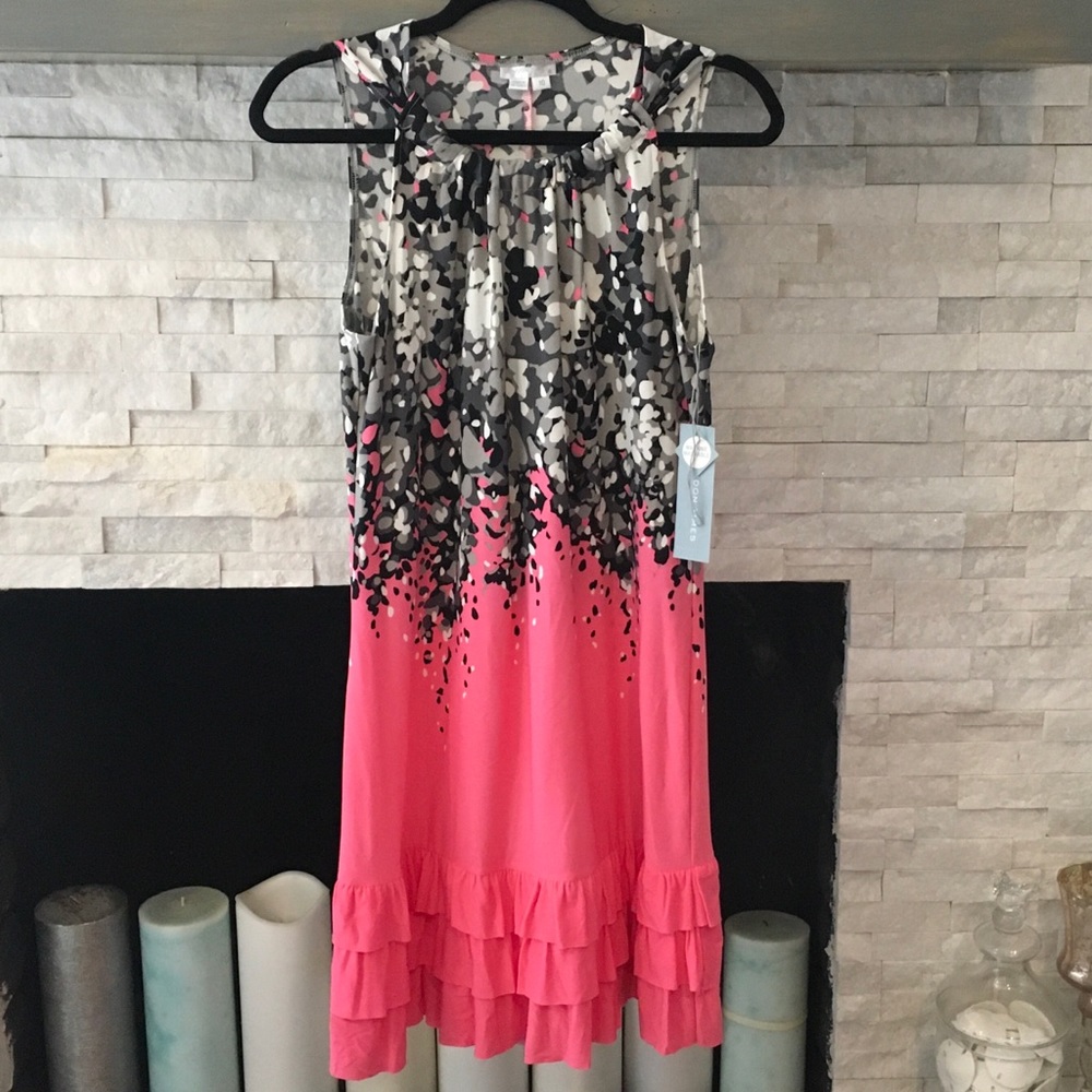 LONDON TIMES FLOWERED SLEEVELESS DRESS SIZE 10